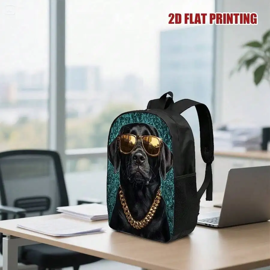 Stylish Black Labrador Print Backpack With Chain And Glasses Design Lightweight Large Capacity Adjustable Straps
Stylish Black Labrador Print Backpack With Chain And Glasses Design Lightweight Large Capacity Adjustable Straps