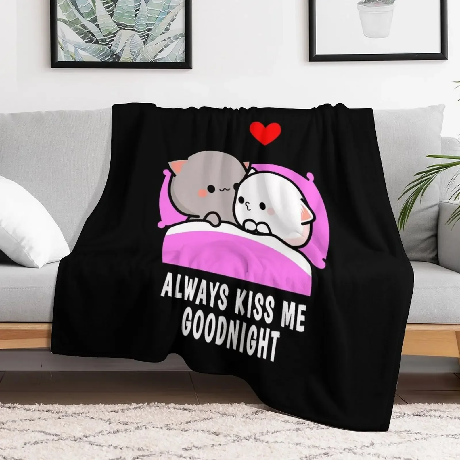 Peach Cat and Goma Always Kiss Me Goodnight Throw Blanket Multi-Purpose Plush Hair bed plaid Blankets
Peach Cat and Goma Always Kiss Me Goodnight Throw Blanket Multi-Purpose Plush Hair bed plaid Blankets