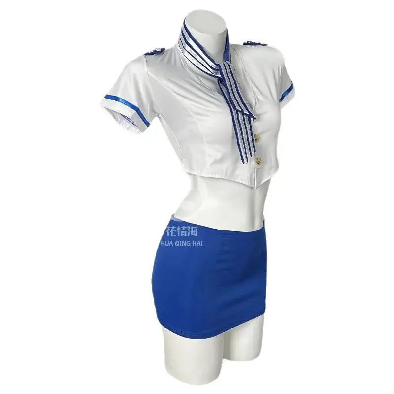 Sexy Lingerie Pure Desire Style V-Neck Playful Sailor Outfit Flight Attendant Bodycon Skirt Uniform Home Set Charming Style GAYM
Sexy Lingerie Pure Desire Style V-Neck Playful Sailor Outfit Flight Attendant Bodycon Skirt Uniform Home Set Charming Style GAYM