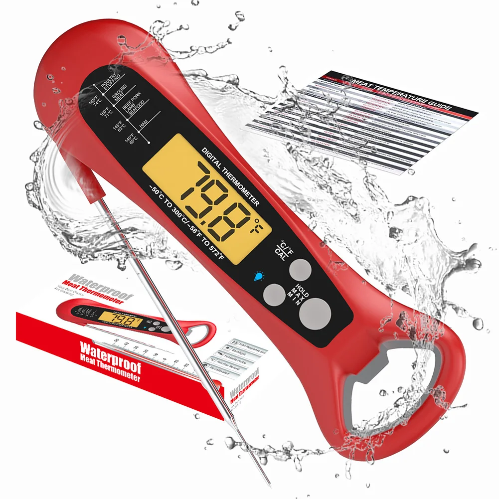 2in1 Electronic Digital Kitchen Food Thermometer Folding Waterproof Oven Thermometer with Long Probe for BBQ Meat Liquid Opener
2in1 Electronic Digital Kitchen Food Thermometer Folding Waterproof Oven Thermometer with Long Probe for BBQ Meat Liquid Opener