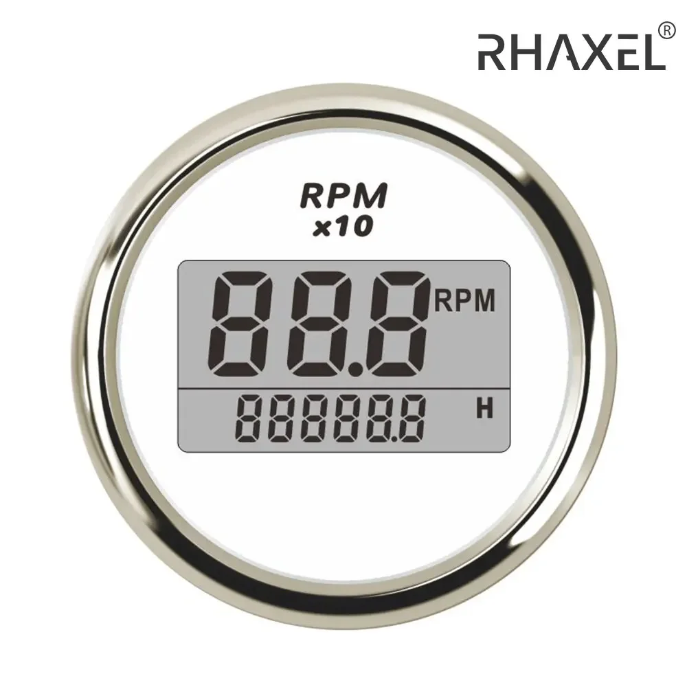 RHAXEL новейший цифровой тахометр 52 мм 0-9990 об/мин с счетчиком часов 9-32 В с красной подсветкой для фургона, автомобиля, лодки 
RHAXEL новейший цифровой тахометр 52 мм 0-9990 об/мин с счетчиком часов 9-32 В с красной подсветкой для фургона, автомобиля, лодки