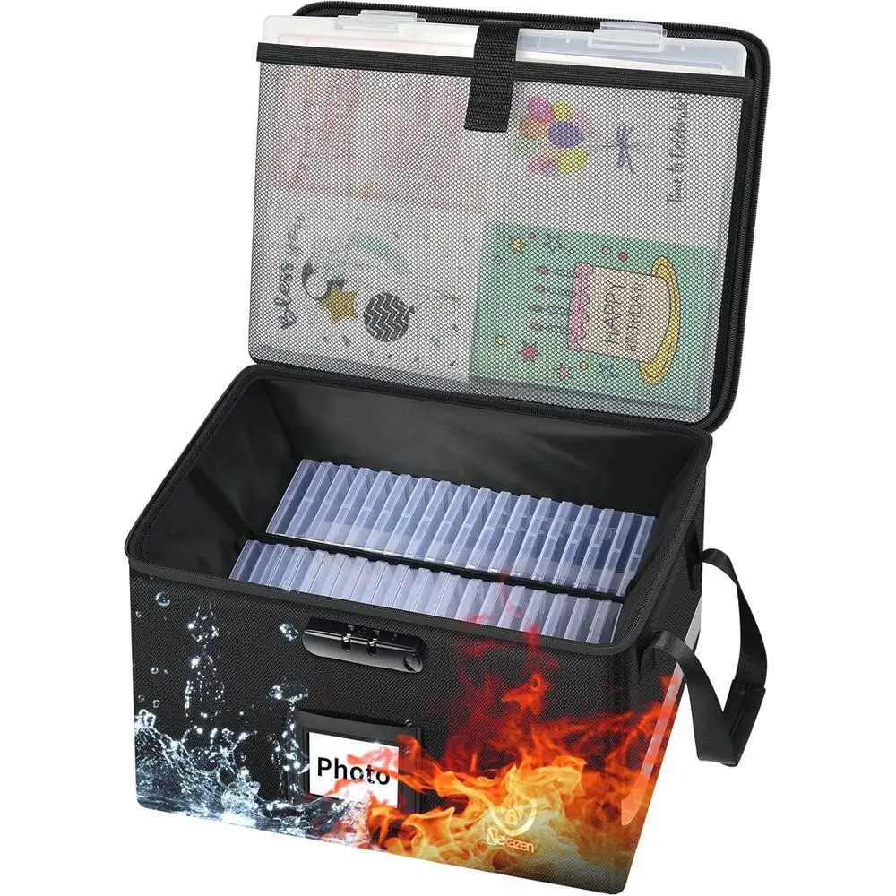 Photo Storage Box with Lock, Holds 36 4x6 and 3 8x12 Photo Cases, Waterproof Picture File Organizer, Portable for Photos, Crafts
Photo Storage Box with Lock, Holds 36 4x6 and 3 8x12 Photo Cases, Waterproof Picture File Organizer, Portable for Photos, Crafts