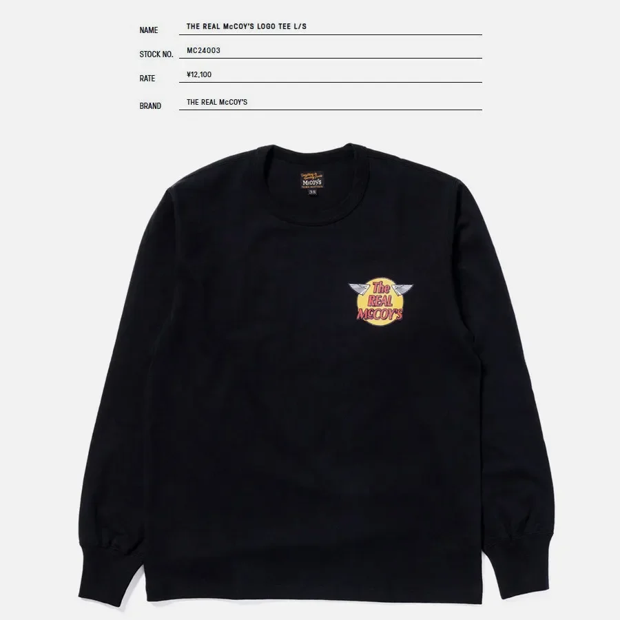 Классический свитер с логотипом REAL McCOY, футболка с длинными рукавами на 8 унций
Классический свитер с логотипом REAL McCOY, футболка с длинными рукавами на 8 унций