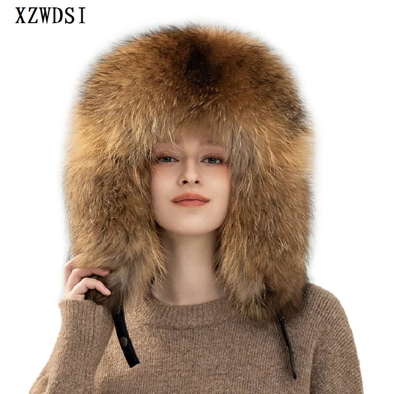 Natural Color Luxurious Winter Gorgeous Thick Earflap Hats Genuine Raccoon Fox Fur Warm Hat
Natural Color Luxurious Winter Gorgeous Thick Earflap Hats Genuine Raccoon Fox Fur Warm Hat