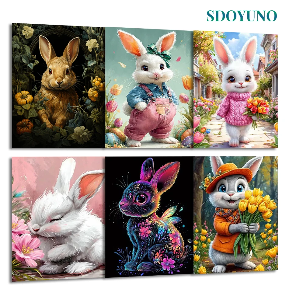 SDOYUNO Painting By Numbers Draw For Adults Oil Art Animals rabbit Acrylic Canvas Art Supplies Drawing Crafts Wall Art Diy Set
SDOYUNO Painting By Numbers Draw For Adults Oil Art Animals rabbit Acrylic Canvas Art Supplies Drawing Crafts Wall Art Diy Set