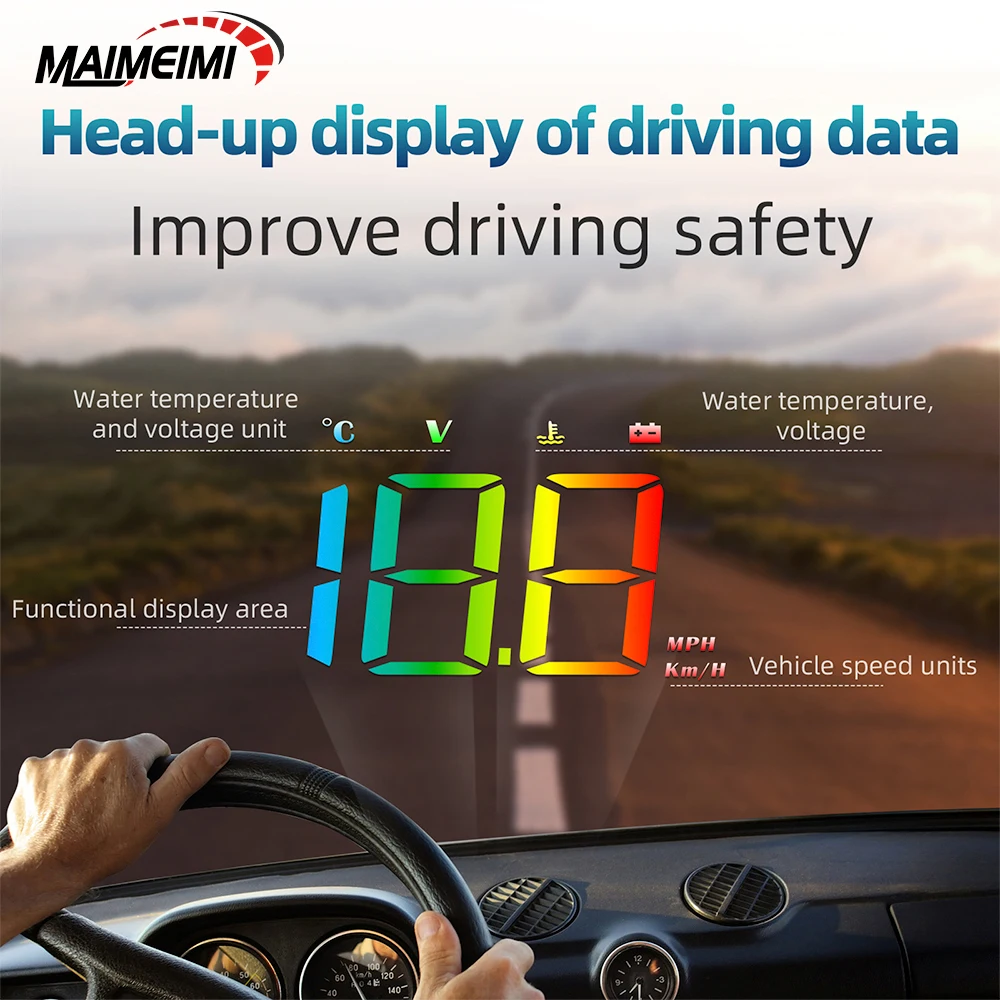 M4 OBD2 Head-up Display Car OBD HUD Digital Speedometer KM/H MPH Water Temp Voltage Gauge Windshield Projector Display Meter
M4 OBD2 Head-up Display Car OBD HUD Digital Speedometer KM/H MPH Water Temp Voltage Gauge Windshield Projector Display Meter