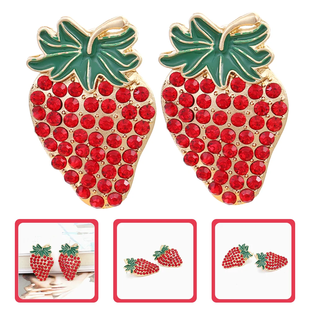Strawberry Diamond Earrings Crystal Jewelry Fruit Christmas Rhinestones Cute Dangle Strawberries
Strawberry Diamond Earrings Crystal Jewelry Fruit Christmas Rhinestones Cute Dangle Strawberries