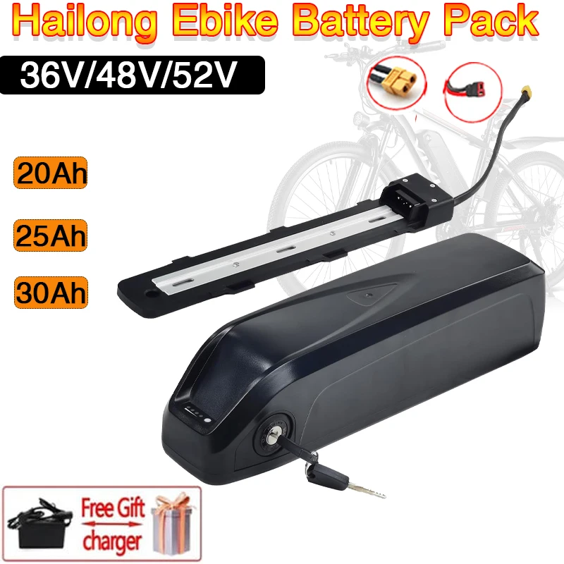 Hailong Ebike Battery 36V 48V 52V 20Ah 25Ah 30Ah Mountain Bicycle 18650 Electric Bateria Pack for Bafang BBS02 BBS03 BBSHD Motor
Hailong Ebike Battery 36V 48V 52V 20Ah 25Ah 30Ah Mountain Bicycle 18650 Electric Bateria Pack for Bafang BBS02 BBS03 BBSHD Motor