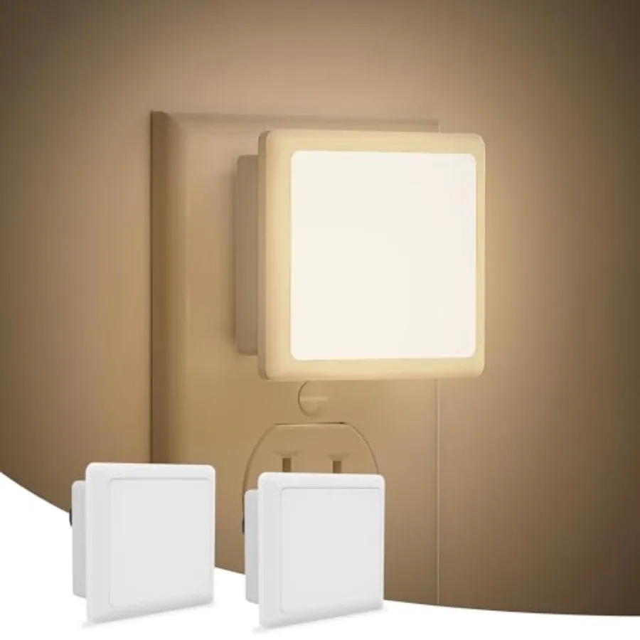 LED Night Lights - 2 Pack, Soft White Night Lights with Dusk-to-Dawn Sensor for Bedroom, Bathroom, Stairs, Hallway
LED Night Lights - 2 Pack, Soft White Night Lights with Dusk-to-Dawn Sensor for Bedroom, Bathroom, Stairs, Hallway