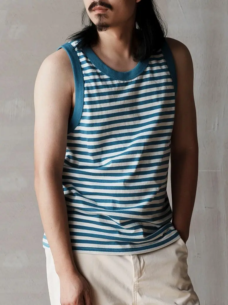 Men's Summer Japanese Retro Washed Sailor Shirt Heavy Cotton Loose Casual Color Matching Striped T-Shirt Vest
Men's Summer Japanese Retro Washed Sailor Shirt Heavy Cotton Loose Casual Color Matching Striped T-Shirt Vest