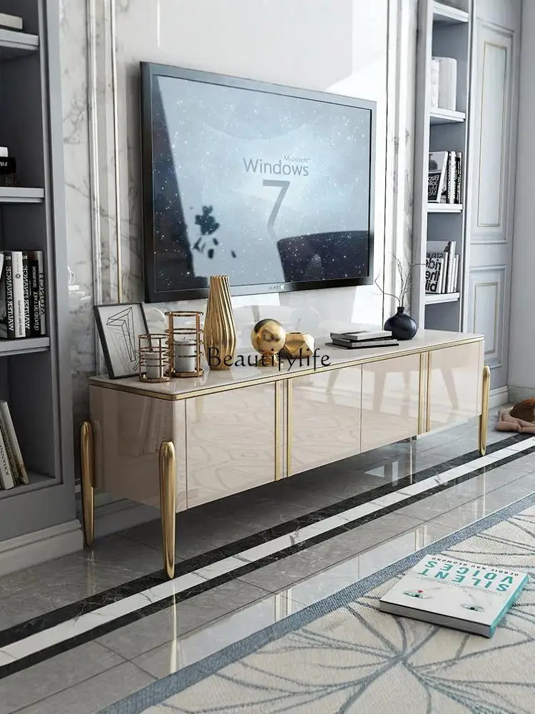 Light luxury rock panel TV cabinet Modern simple high-end living room high TV cabinet
Light luxury rock panel TV cabinet Modern simple high-end living room high TV cabinet