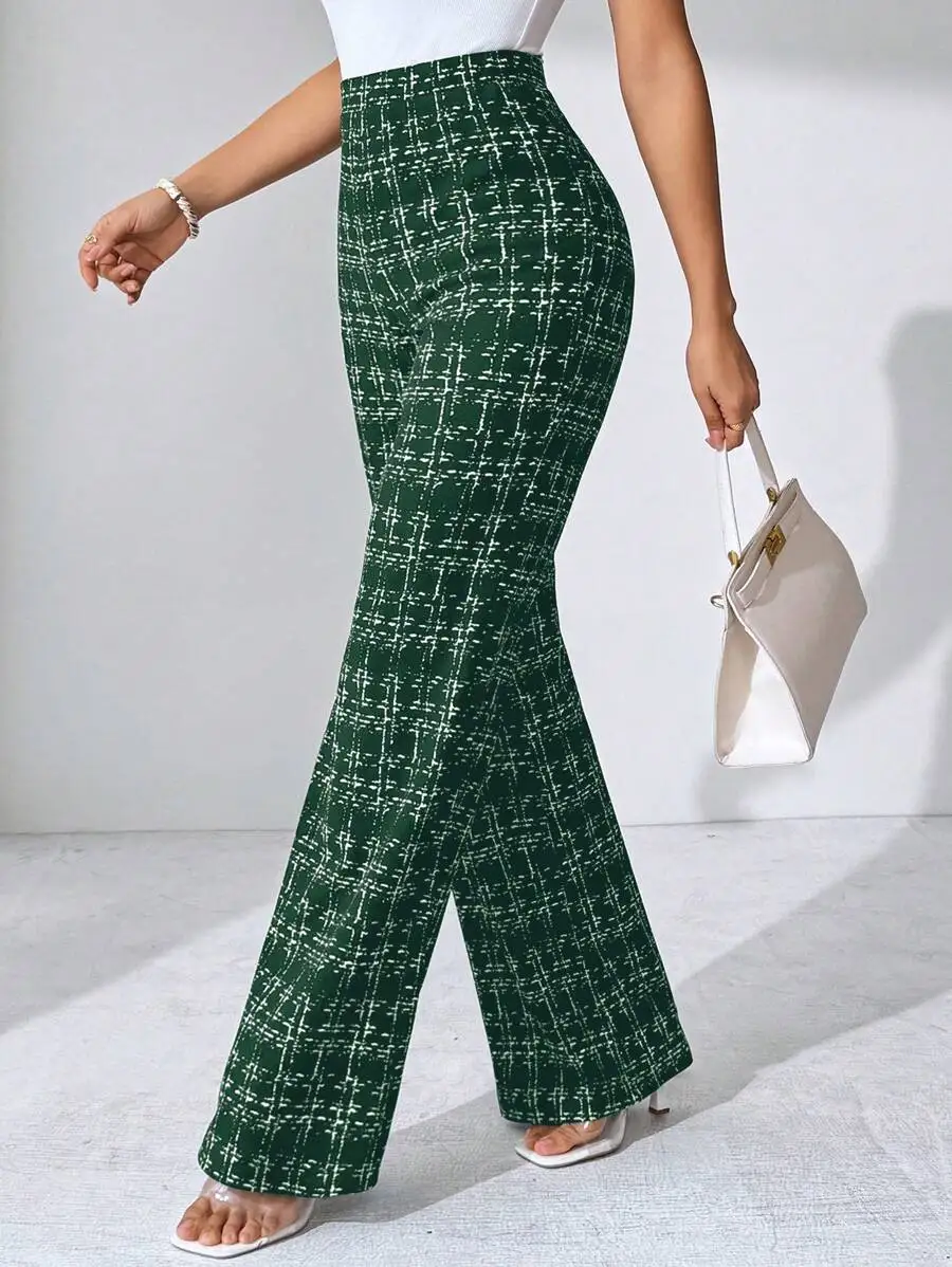 Elegant Green Plaid Wide-Leg Knitted Pants for Summer & Fall
Elegant Green Plaid Wide-Leg Knitted Pants for Summer & Fall