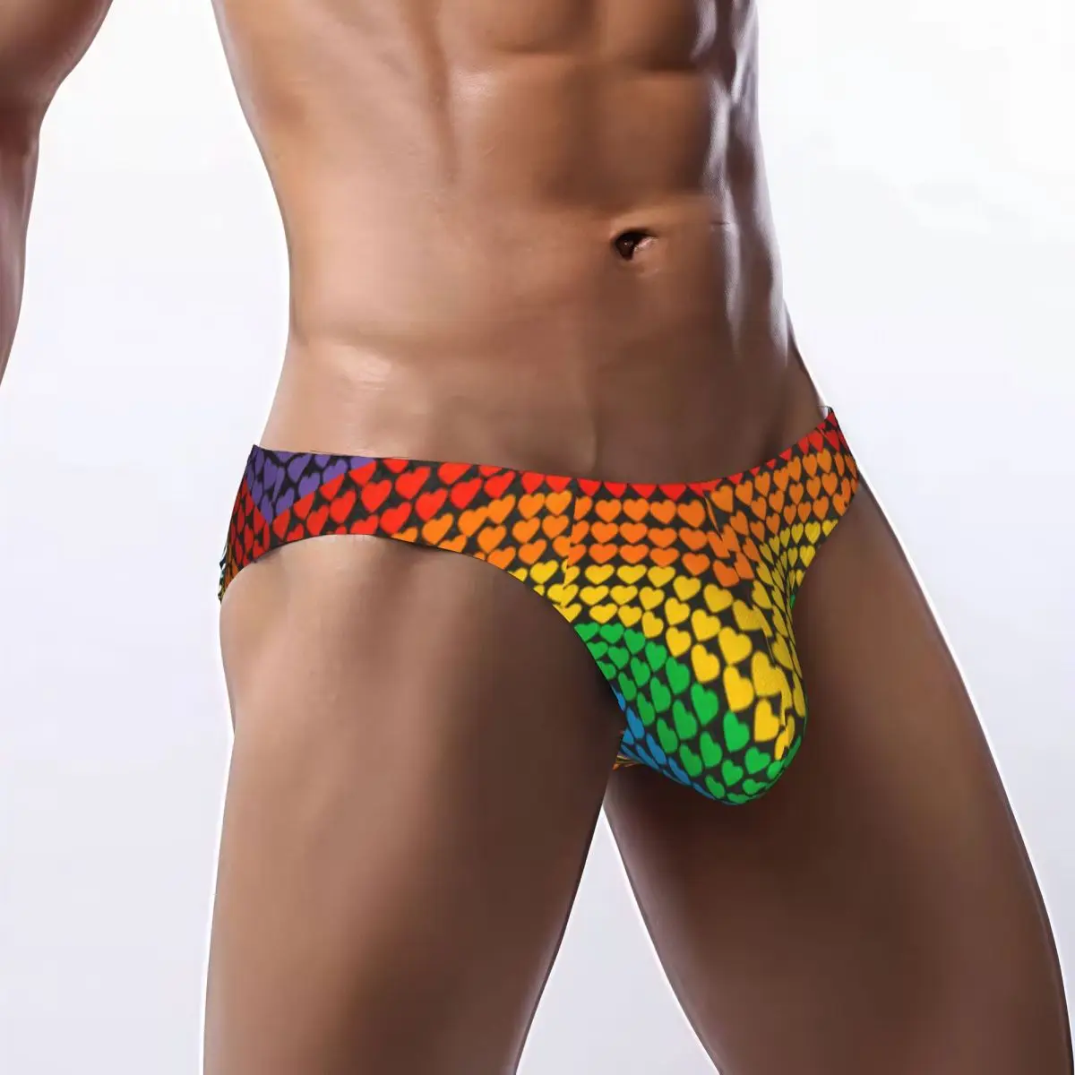 Men's Panties Man Briefs Rainbow Flag With Hearts Sexy Underwear Male Bikini Underpants
Men's Panties Man Briefs Rainbow Flag With Hearts Sexy Underwear Male Bikini Underpants