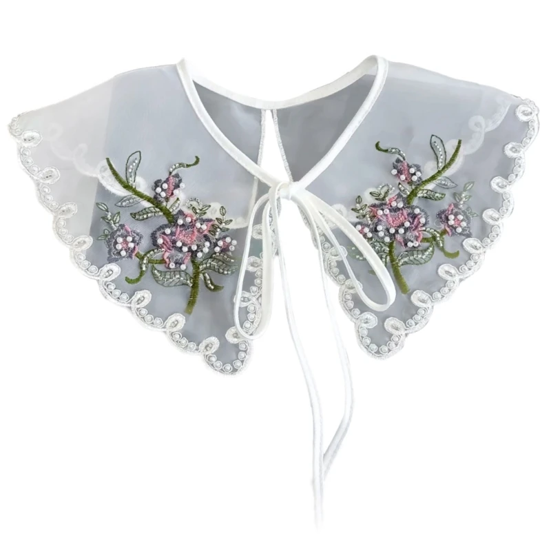 Woman Embroidery Flower Collar Shawl Decorative False Collar Elegant Removable Collar for Women Sweater Shirt
Woman Embroidery Flower Collar Shawl Decorative False Collar Elegant Removable Collar for Women Sweater Shirt