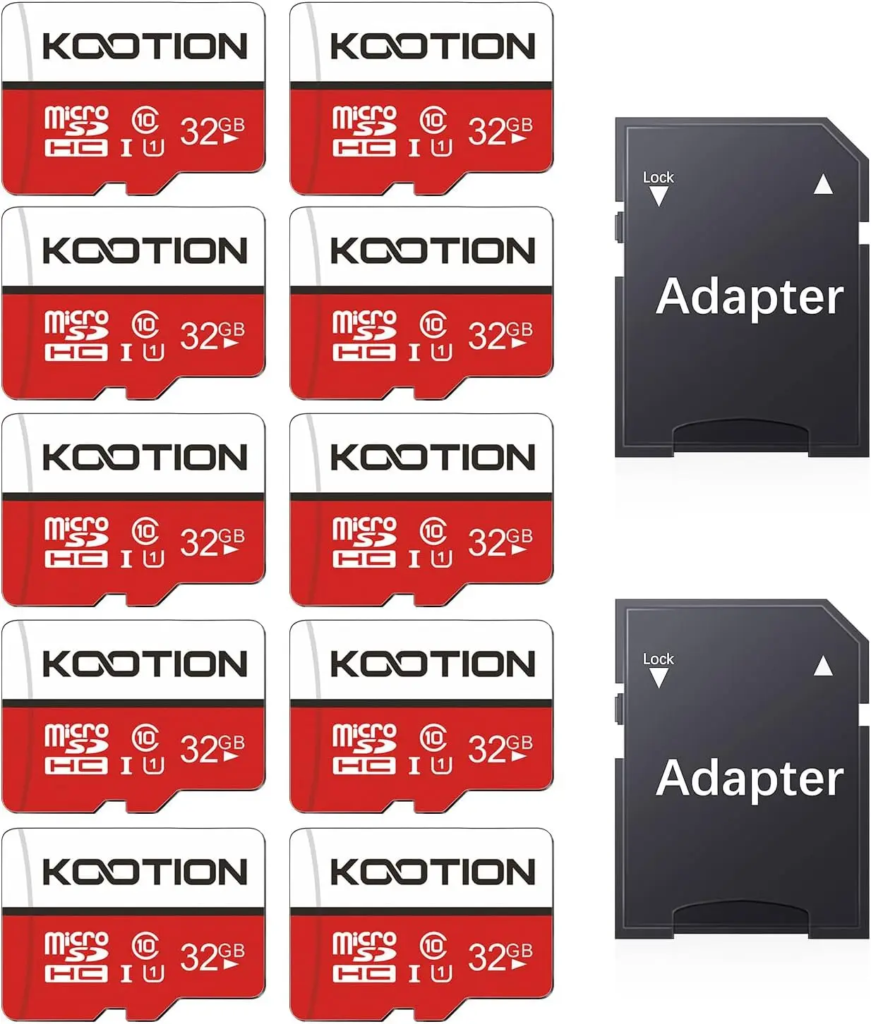 32GB Micro SD Cards 10-Pack, UHS-1 TF Memory Card U1 Class 10 for Smartphones, Cameras, Drones
32GB Micro SD Cards 10-Pack, UHS-1 TF Memory Card U1 Class 10 for Smartphones, Cameras, Drones