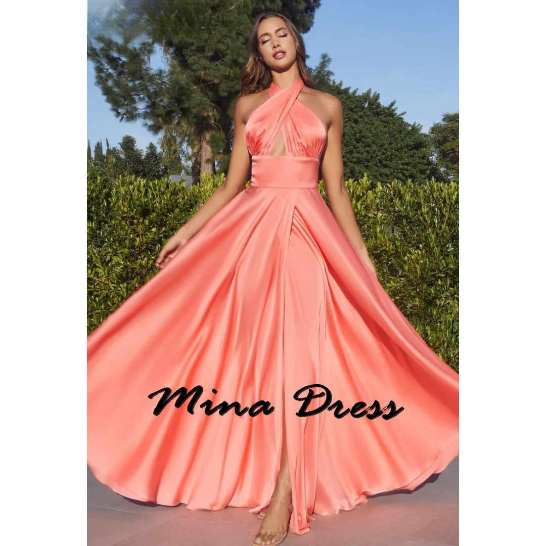 Mina Customized Backless Graduation Dress Es Sleeveless Dresses Gala Dresses Woman 2024 for Party Tie-neck High Slit Ball Gowns
Mina Customized Backless Graduation Dress Es Sleeveless Dresses Gala Dresses Woman 2024 for Party Tie-neck High Slit Ball Gowns