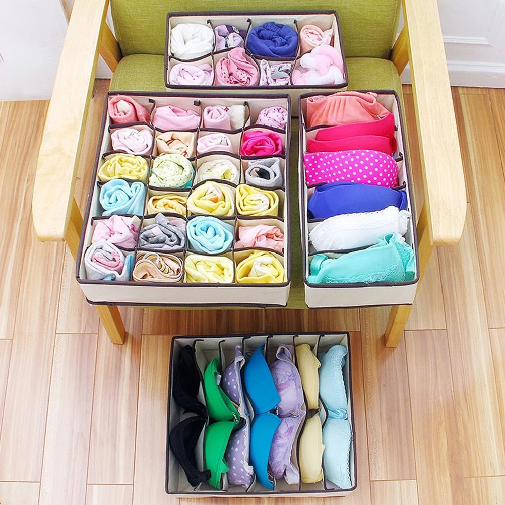 3pcs Underwear Storage Box 24 Compartments Non-Woven Drawer Organizer For Socks Bras Gloves Efficient Closet Space Saving
3pcs Underwear Storage Box 24 Compartments Non-Woven Drawer Organizer For Socks Bras Gloves Efficient Closet Space Saving
