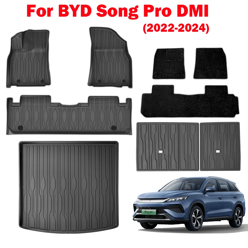 TPE Car Floor Mats for BYD Song Pro Dmi 2022-2024 Cargo Liners Waterproof Non-Slip Seat Back Protector Trunk Mats Car Carpet LHD
TPE Car Floor Mats for BYD Song Pro Dmi 2022-2024 Cargo Liners Waterproof Non-Slip Seat Back Protector Trunk Mats Car Carpet LHD