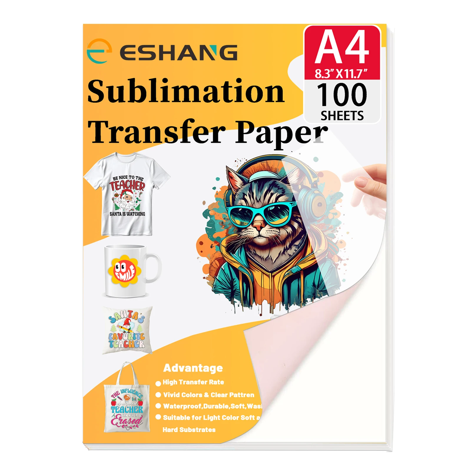 A4 Size Sublimation Paper 100 Sheets 8.3 x 11.7 Inches 105gsm for Any Inkjet Printer Sawgrass, Heat Transfer Sublimation for Mug
A4 Size Sublimation Paper 100 Sheets 8.3 x 11.7 Inches 105gsm for Any Inkjet Printer Sawgrass, Heat Transfer Sublimation for Mug