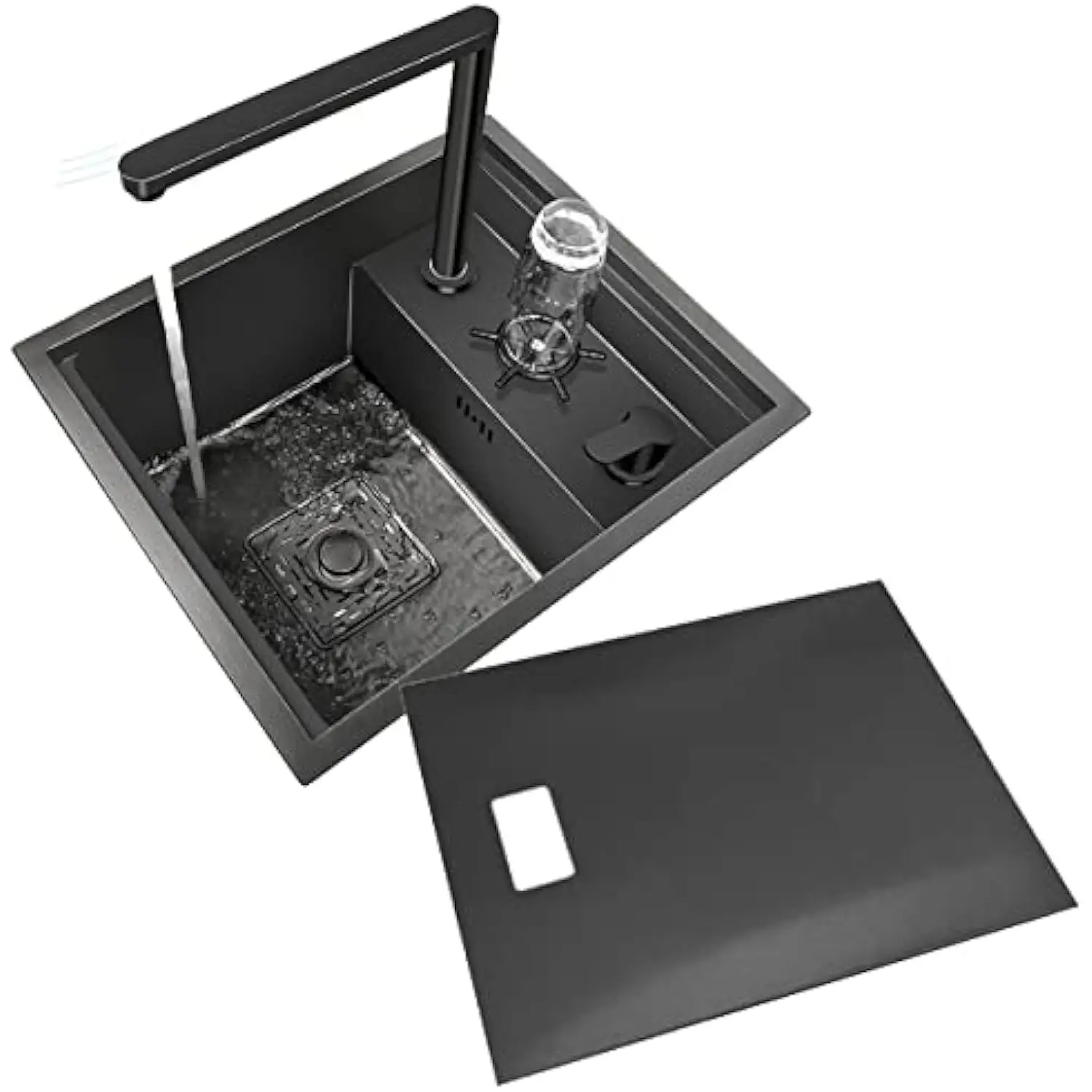 Single Bowl Kitchen Sinks with Cup Washer, Stainless Steel Sink, Undermount Drop in Kitchen Sink, Single Bowl Stainless Steel Work
Single Bowl Kitchen Sinks with Cup Washer, Stainless Steel Sink, Undermount Drop in Kitchen Sink, Single Bowl Stainless Steel Work