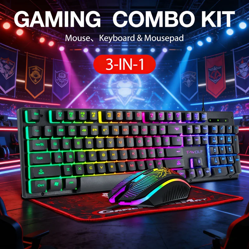 НОВЫЙ электронный спортивный набор 3 в 1: проводная клавиатура с подсветкой, игровой механический комплект, светящаяся клавиатура на 104 клавиши, набор с мышью, высокая чувствительность
НОВЫЙ электронный спортивный набор 3 в 1: проводная клавиатура с подсветкой, игровой механический комплект, светящаяся клавиатура на 104 клавиши, набор с мышью, высокая чувствительность