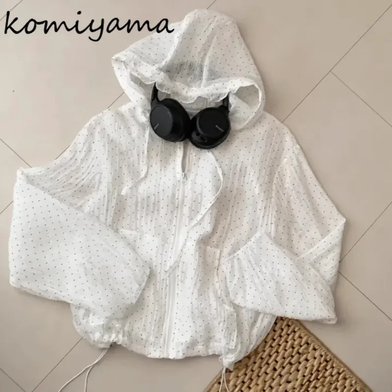 Dot Print Chaquetas De Mujer Korean Fashion Hooded Woman 2025 Casaco Long Sleeve Chaquetas Sun Protection Outerwears Jacket
Dot Print Chaquetas De Mujer Korean Fashion Hooded Woman 2025 Casaco Long Sleeve Chaquetas Sun Protection Outerwears Jacket
