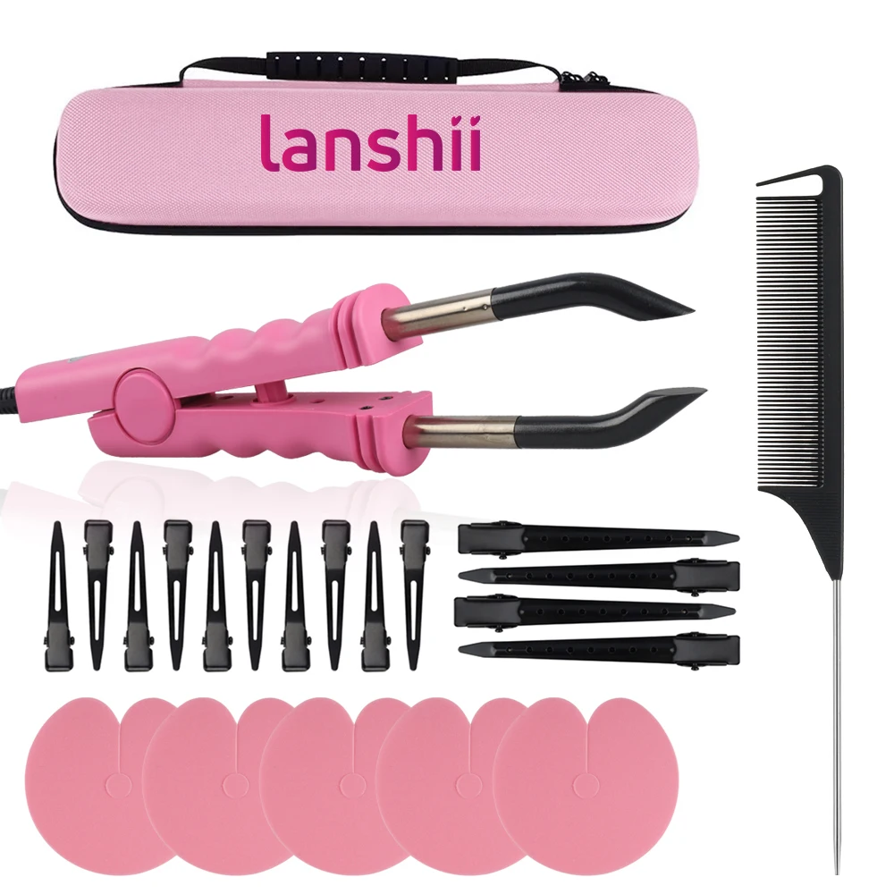 Комплект для наращивания волос Lanshii — терморазъем Fusion с 5 экранами, хвостовой гребенью и 14 зажимами для связывания K-Tip
Комплект для наращивания волос Lanshii — терморазъем Fusion с 5 экранами, хвостовой гребенью и 14 зажимами для связывания K-Tip