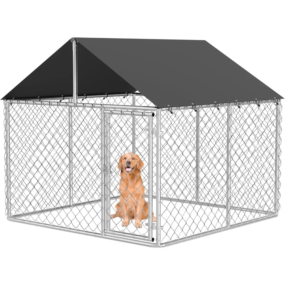 Outdoor Dog Enclosure Heavy Duty Dog Kennel House Mesh Dog Big Cage Pet Kennel Steel Fence with Secure Lock 
Outdoor Dog Enclosure Heavy Duty Dog Kennel House Mesh Dog Big Cage Pet Kennel Steel Fence with Secure Lock