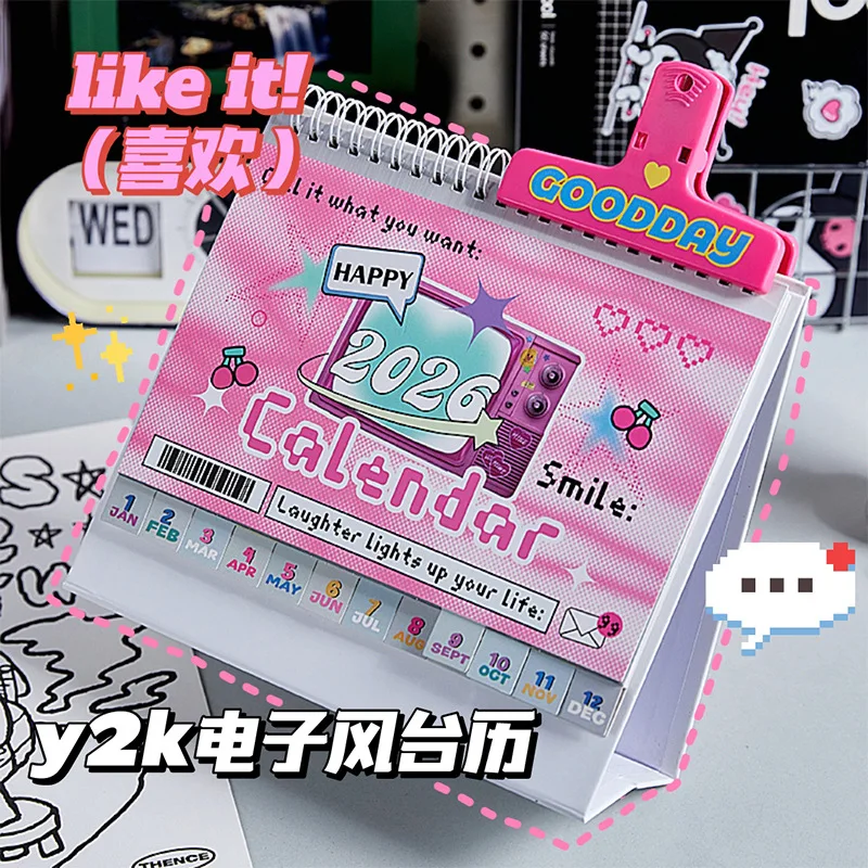 Y2K Aesthetic 2026 Desktop Calendar Retro Digital Style Planner with NotepadCute Office Desk Organizer Accessories Student
Y2K Aesthetic 2026 Desktop Calendar Retro Digital Style Planner with NotepadCute Office Desk Organizer Accessories Student