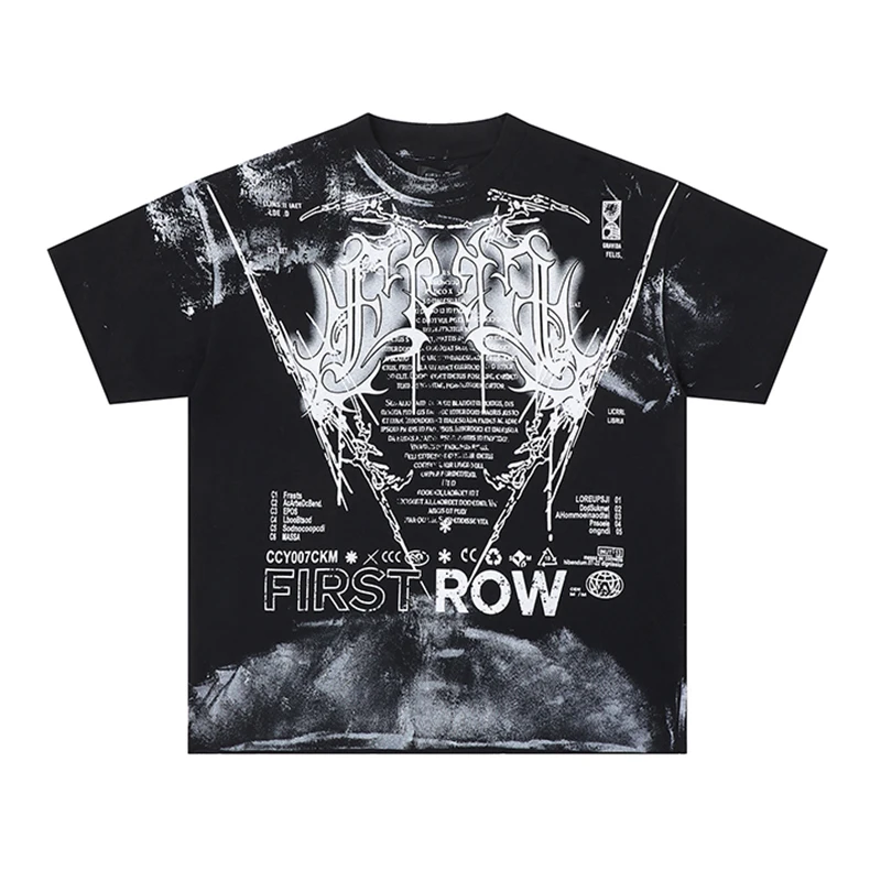 2026 Summer FIRST ROW Y2K Letter Print Short Sleeve T-shirts Loose Casual Washed Black Cotton Top Tee
2026 Summer FIRST ROW Y2K Letter Print Short Sleeve T-shirts Loose Casual Washed Black Cotton Top Tee