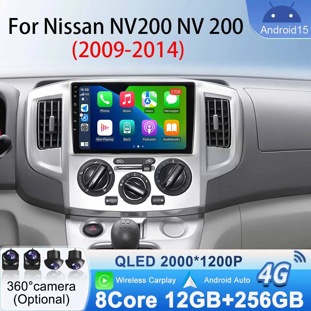 WIFI Car Radio Multimedia Video Player for Nissan NV200 NV 200 2009-2014 Android15 Head Unit Navigation GPS Android Auto Carplay
WIFI Car Radio Multimedia Video Player for Nissan NV200 NV 200 2009-2014 Android15 Head Unit Navigation GPS Android Auto Carplay