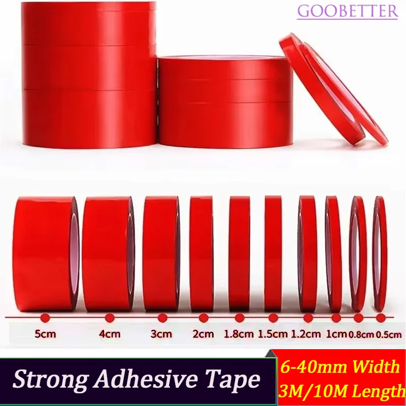 Strong Adhesive Tape Double-Sided Tape 6-40mm Width 3M/10M Length Transparent Adhesive Waterproof High Temp Resistant
Strong Adhesive Tape Double-Sided Tape 6-40mm Width 3M/10M Length Transparent Adhesive Waterproof High Temp Resistant