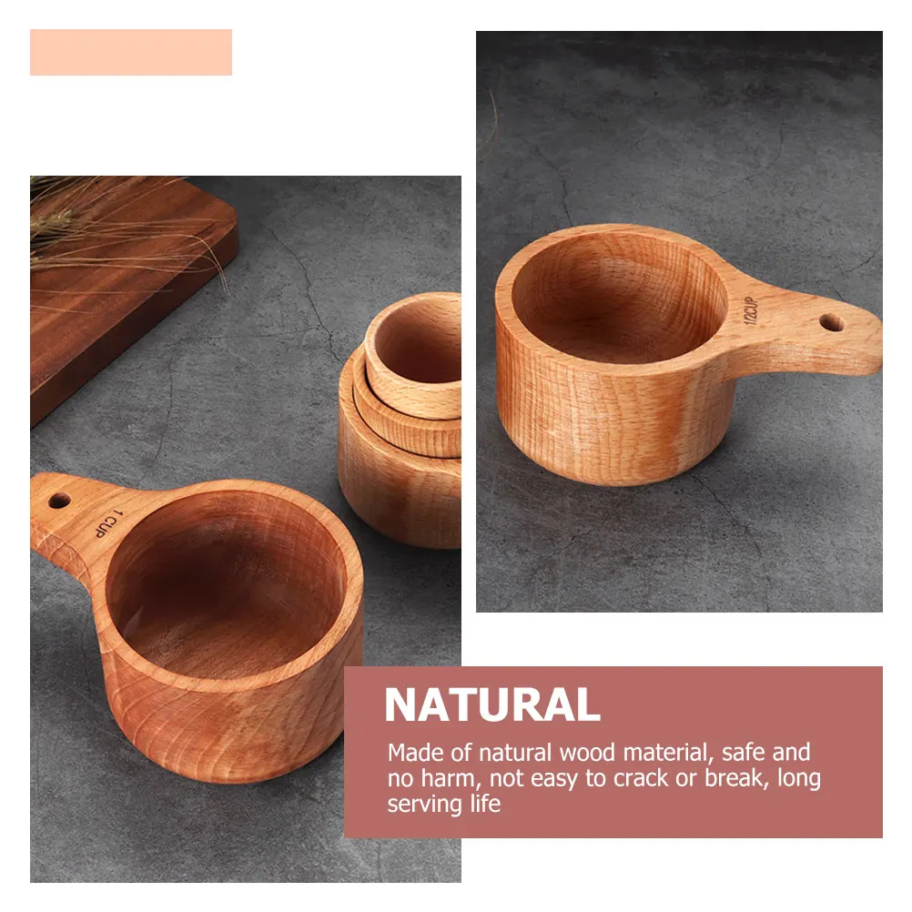 4Pcs Wood Measuring Cups Spoons Baking Tools Long Life Smooth Edged Comfortable Handle Christmas Gift Measuring Spoons
4Pcs Wood Measuring Cups Spoons Baking Tools Long Life Smooth Edged Comfortable Handle Christmas Gift Measuring Spoons