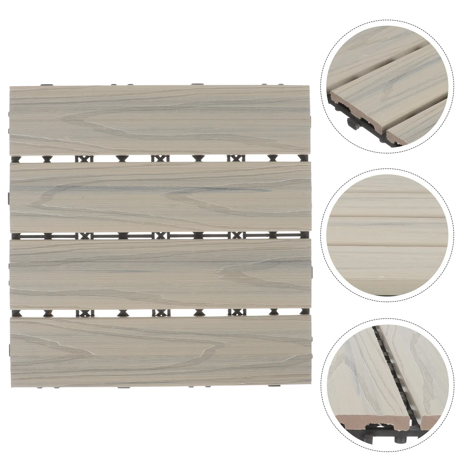 Garden Splicing Floor Wood-Plastic Interlocking Flooring Balcony Outdoor Deck Decor Waterproof Corrosion Resistant Textured
Garden Splicing Floor Wood-Plastic Interlocking Flooring Balcony Outdoor Deck Decor Waterproof Corrosion Resistant Textured