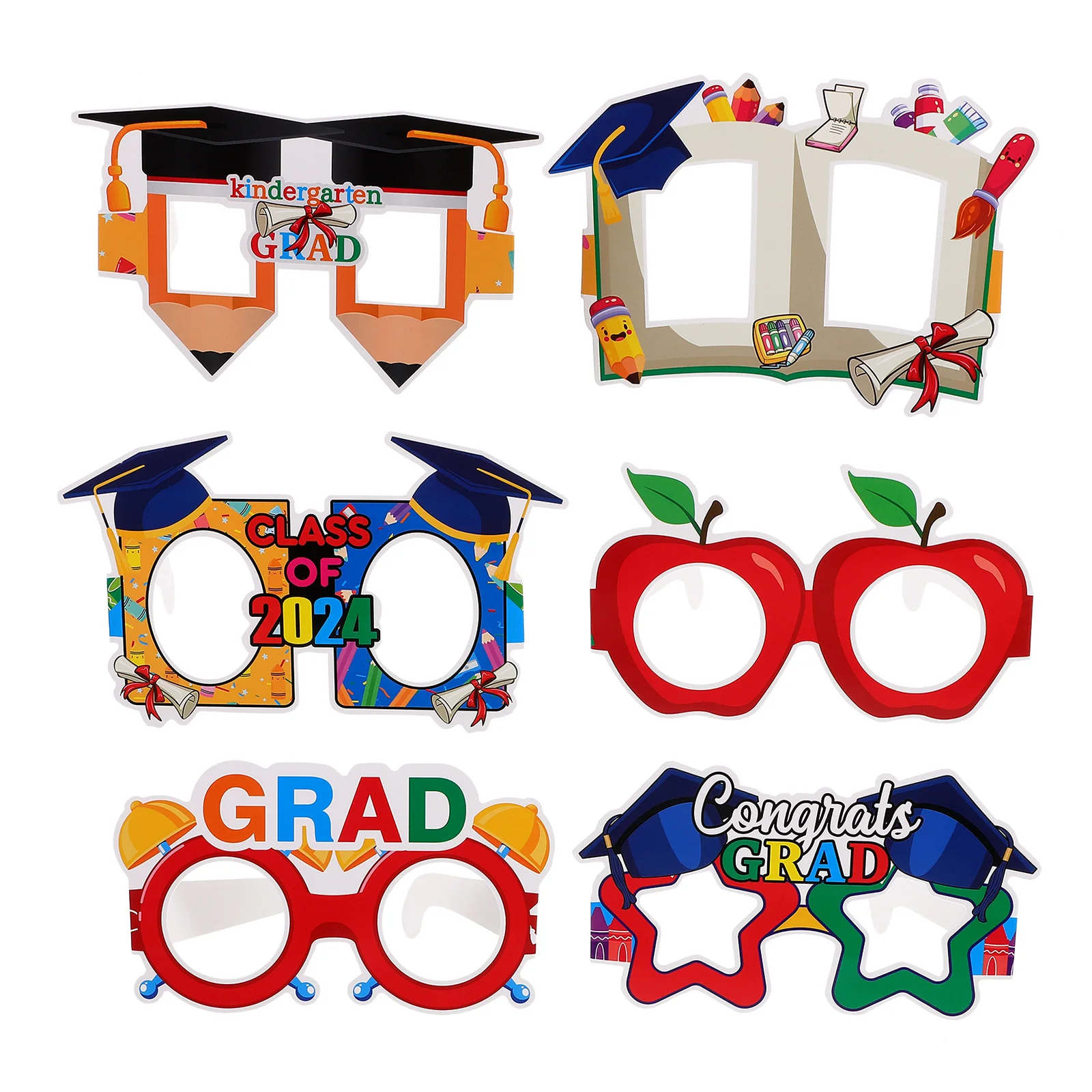 6pcs Paper Glasses 2024 Photo Props For Kids Party Decorations Preschool Graduation Eyeglasses Graduation Photo Booth Props
6pcs Paper Glasses 2024 Photo Props For Kids Party Decorations Preschool Graduation Eyeglasses Graduation Photo Booth Props