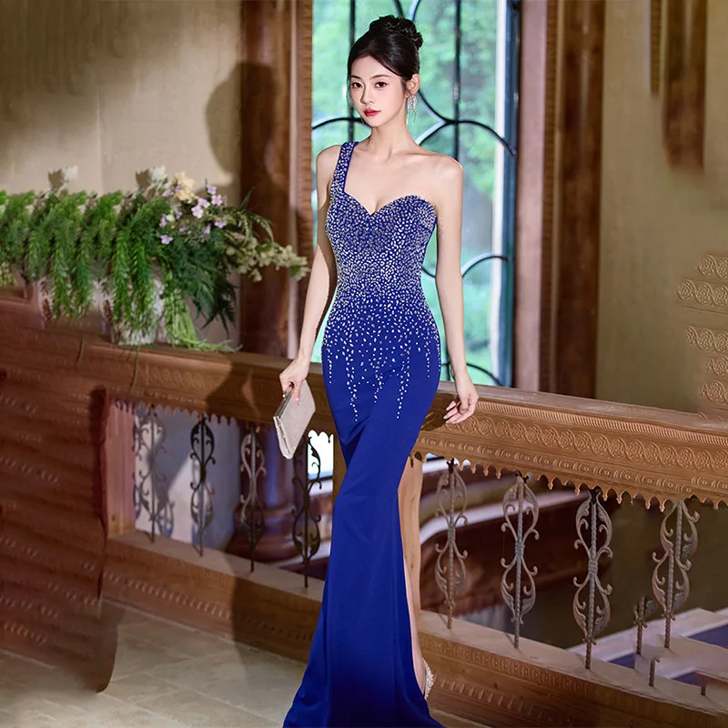 Синий одноплечий вечерний доктор с фи-хвостом, женский дизайн, сенсация, блестки, утягивающий длинный доктор, год ведущего, конференц-бал
Синий одноплечий вечерний доктор с фи-хвостом, женский дизайн, сенсация, блестки, утягивающий длинный доктор, год ведущего, конференц-бал