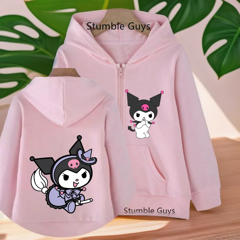 Sanrio Kuromi Kids Zipper Hoodie Cartoon Print Autumn/Winter Long-sleeved Sweatshirt Casual Top For Boy And Girl Outdoor Jackets
Sanrio Kuromi Kids Zipper Hoodie Cartoon Print Autumn/Winter Long-sleeved Sweatshirt Casual Top For Boy And Girl Outdoor Jackets