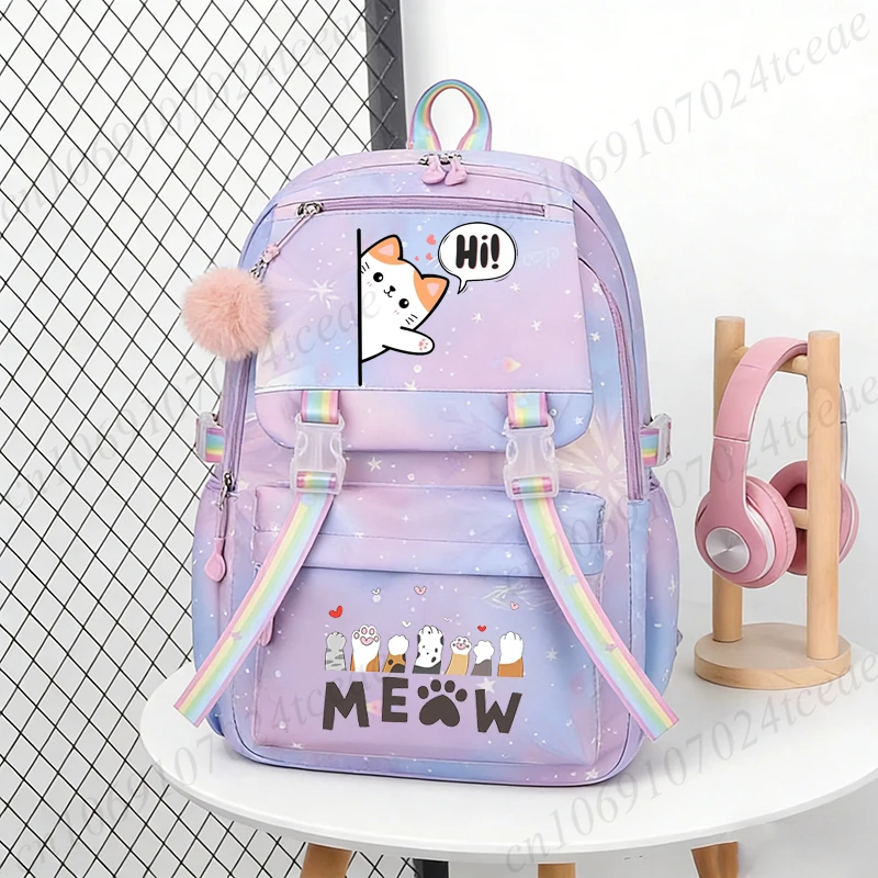 Cute Cat Student School Backpack Bags, Cartoon Cat Animal School Bag, Multi Storage Pockets, Fashion Anime Aesthetic Rucksack
Cute Cat Student School Backpack Bags, Cartoon Cat Animal School Bag, Multi Storage Pockets, Fashion Anime Aesthetic Rucksack