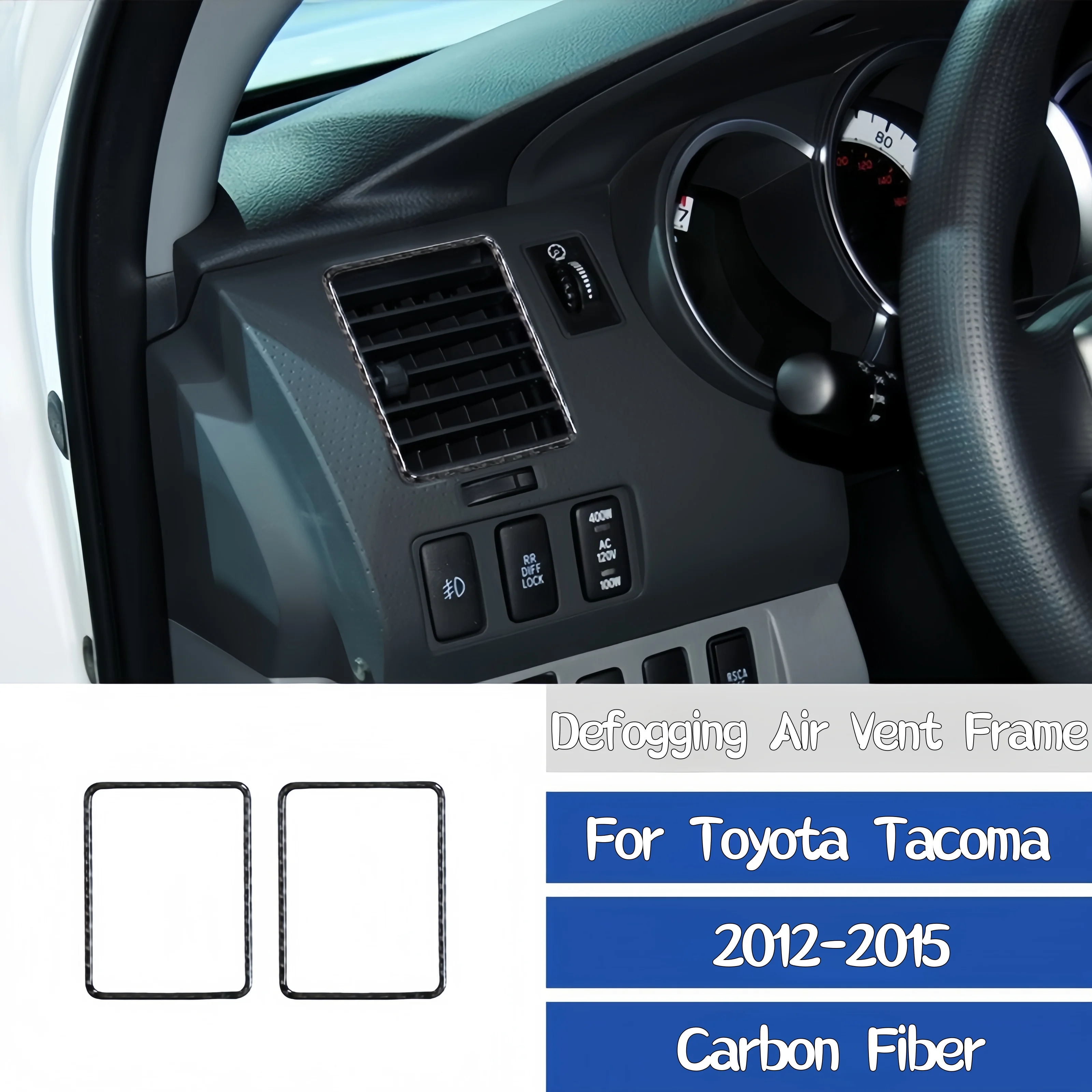 For Toyota Tacoma 2012-15 Carbon Fiber Car Dashboard Defogging Air Vent Frame Trim Cover Decoration Sticker Interior Accessories
For Toyota Tacoma 2012-15 Carbon Fiber Car Dashboard Defogging Air Vent Frame Trim Cover Decoration Sticker Interior Accessories