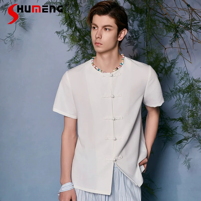 Men's 2026 Summer New Fashion Handmade Beaded Design Shirts Male Simple Handsome Short Sleeve Shirt Trendy Elegant Tops Jackets
Men's 2026 Summer New Fashion Handmade Beaded Design Shirts Male Simple Handsome Short Sleeve Shirt Trendy Elegant Tops Jackets