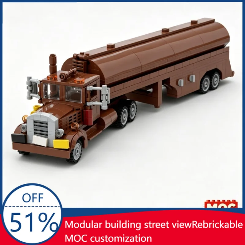 539PCS MOC Peterbilt 281 And Tanker From The Movie Duel Truck Building Blocks Educational DIY Assembly Toy Gift For Collection
539PCS MOC Peterbilt 281 And Tanker From The Movie Duel Truck Building Blocks Educational DIY Assembly Toy Gift For Collection