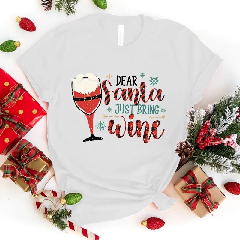Hot Sales Christmas Dear Santa Just Bring Wine T Shirts Women Men Summer Cool Short Sleeves Personality Harajuku T-Shirt
Hot Sales Christmas Dear Santa Just Bring Wine T Shirts Women Men Summer Cool Short Sleeves Personality Harajuku T-Shirt