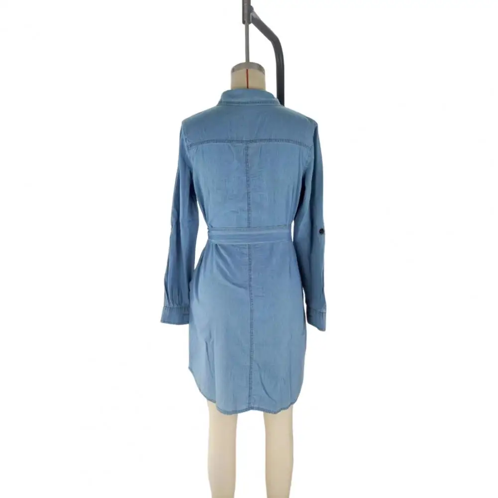 Women Denim Dress Long Sleeve Long Dresses Washed Vintage Single Breasted Maxi Gown Autumn Vestidos Streetwear Spring Pockets
Women Denim Dress Long Sleeve Long Dresses Washed Vintage Single Breasted Maxi Gown Autumn Vestidos Streetwear Spring Pockets
