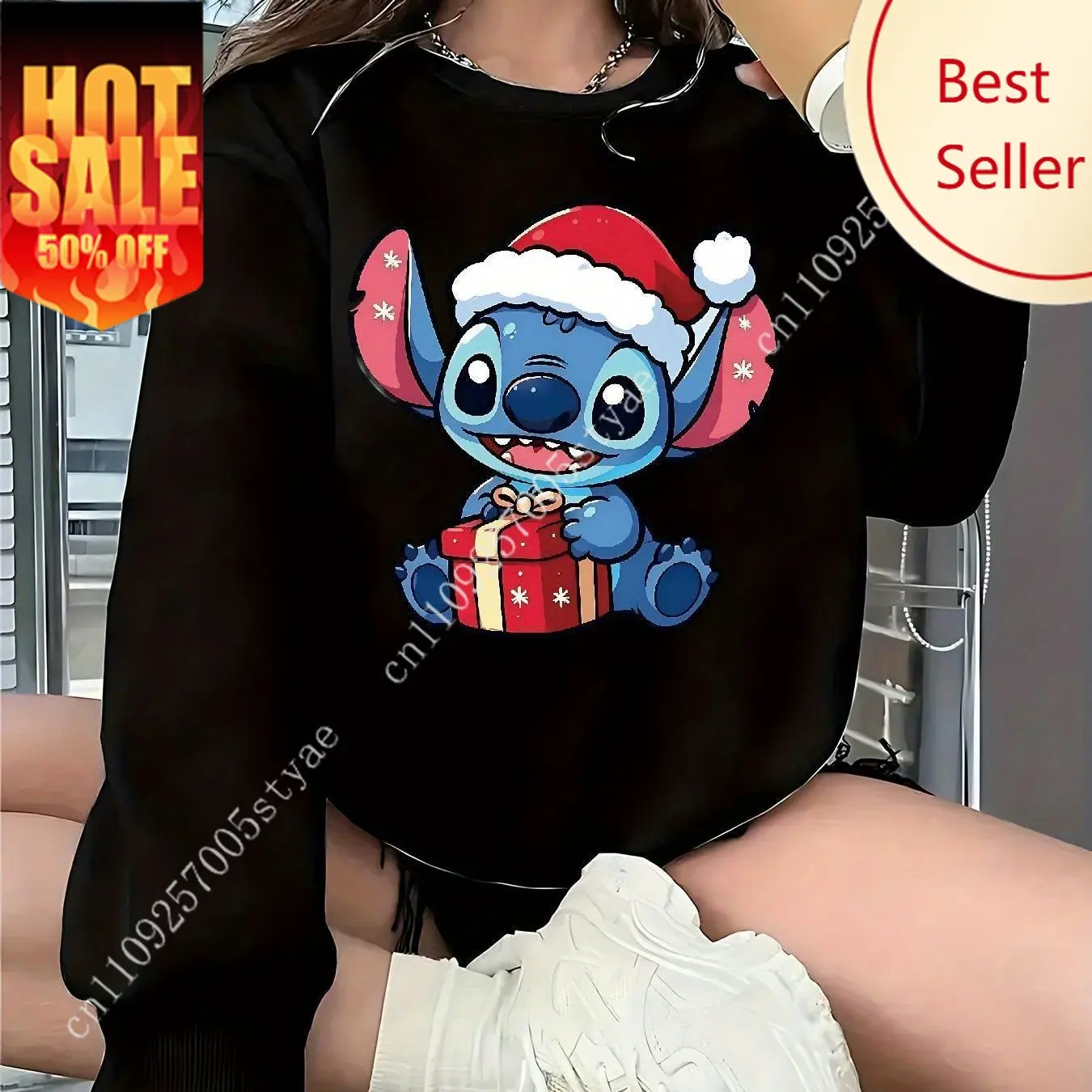 Women Disney Stitch Christmas Pullover Sweater Fashion Oversized Unisex Crew Neck Sweater Autumn and Winter Fleece Casual
Women Disney Stitch Christmas Pullover Sweater Fashion Oversized Unisex Crew Neck Sweater Autumn and Winter Fleece Casual