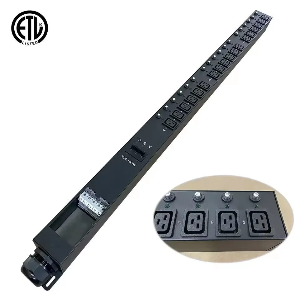 OIT high-quality rack-mounted three-phase 125A PDU 18-port C19 socket rack PDU power distribution unit
OIT high-quality rack-mounted three-phase 125A PDU 18-port C19 socket rack PDU power distribution unit
