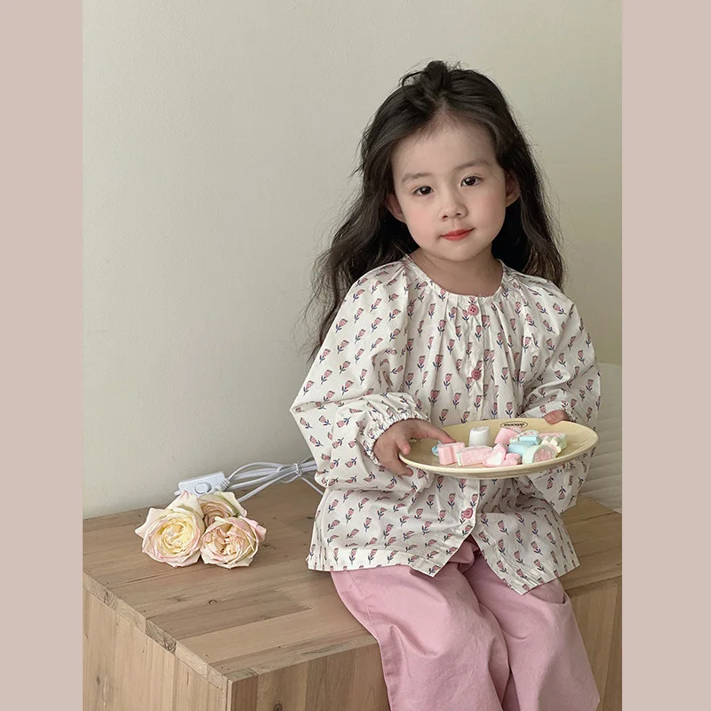 Girls Shirts 2024 Autumn New Childrens Clothes Korean Style Floral Shirt Long Sleeve Baby Foreign Style Pure Cotton Leisure
Girls Shirts 2024 Autumn New Childrens Clothes Korean Style Floral Shirt Long Sleeve Baby Foreign Style Pure Cotton Leisure