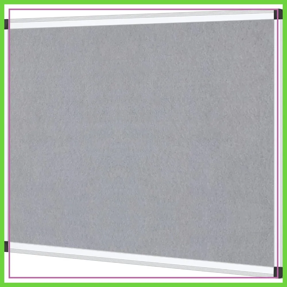 Felt Bulletin Board 48x36 Inches, Silver Aluminum Frame, Gray Notice Board for Office
Felt Bulletin Board 48x36 Inches, Silver Aluminum Frame, Gray Notice Board for Office