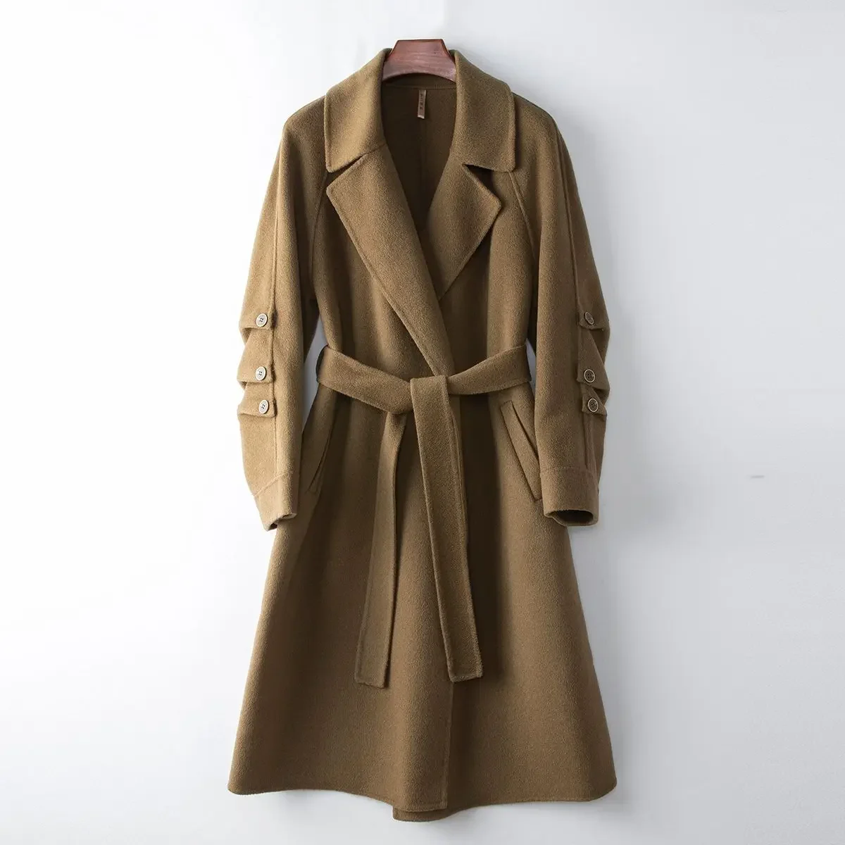 SuperAen 2025 Autumn and Winter New 100% Wool Coat Long Casual Lace-up Double-sided Woolen Coat Women
SuperAen 2025 Autumn and Winter New 100% Wool Coat Long Casual Lace-up Double-sided Woolen Coat Women