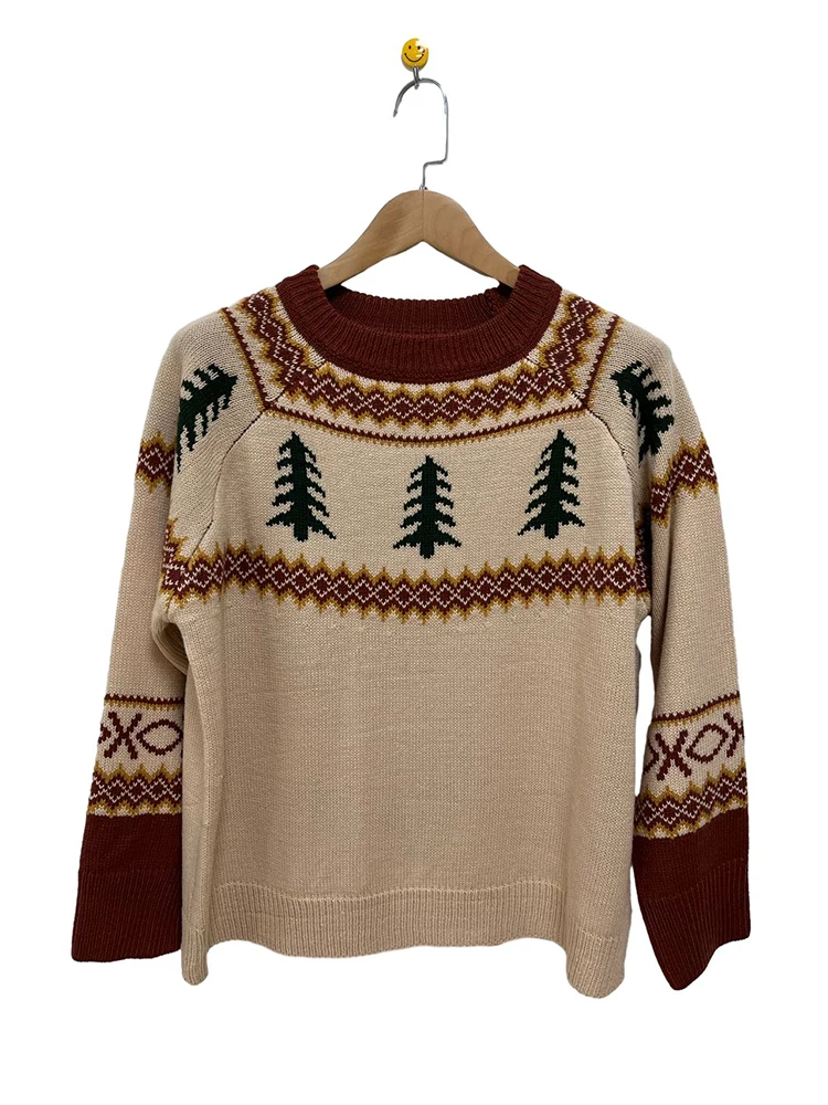 New Women Round Neck Sweater Autumn Winter Long Sleeved Loose Knitted Pullover Fashion Christmas Style Plus Size Sweater
New Women Round Neck Sweater Autumn Winter Long Sleeved Loose Knitted Pullover Fashion Christmas Style Plus Size Sweater