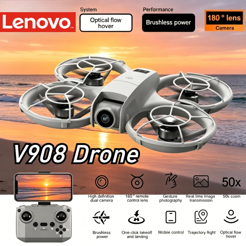 Lenovo V908 Brushless Motor Drone With Screen Optical Flow Positioning HD Camera FPV Aerial RC Quadcopter
Lenovo V908 Brushless Motor Drone With Screen Optical Flow Positioning HD Camera FPV Aerial RC Quadcopter